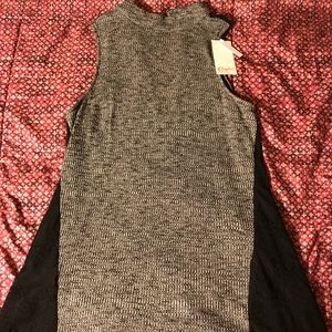 Sleeveless dressy mock high neck